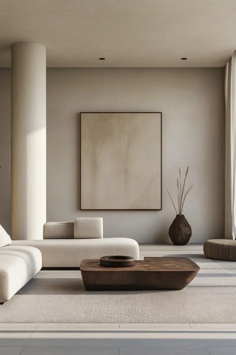 A calm minimalist living room